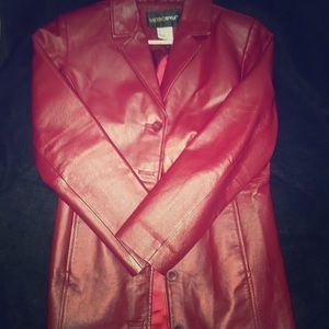 Metrostyle  Red Leather Jacket